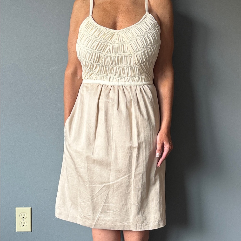 Banana Republic Cream Sleeveless Dress